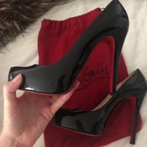 Christian Louboutin Rolando black patent heels